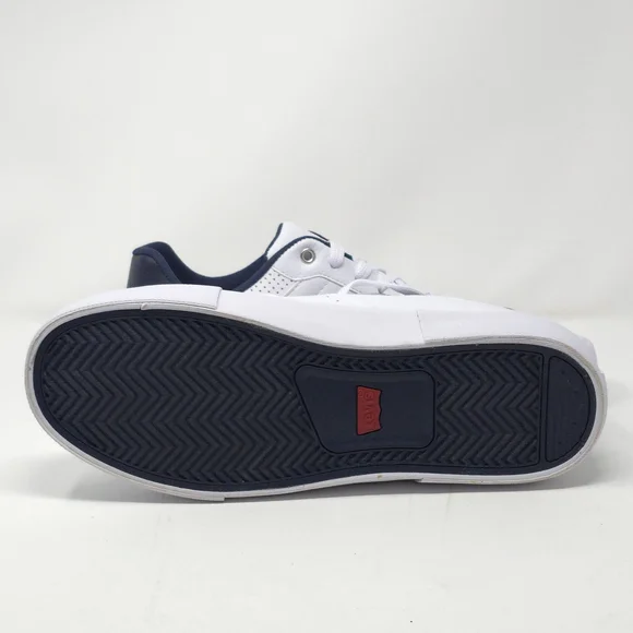 Levi’s Munro Sneakers White/Navy Low Top Size 8M - Picture 7 of 9